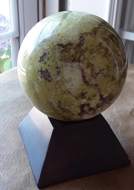 pistachio green opal sphere